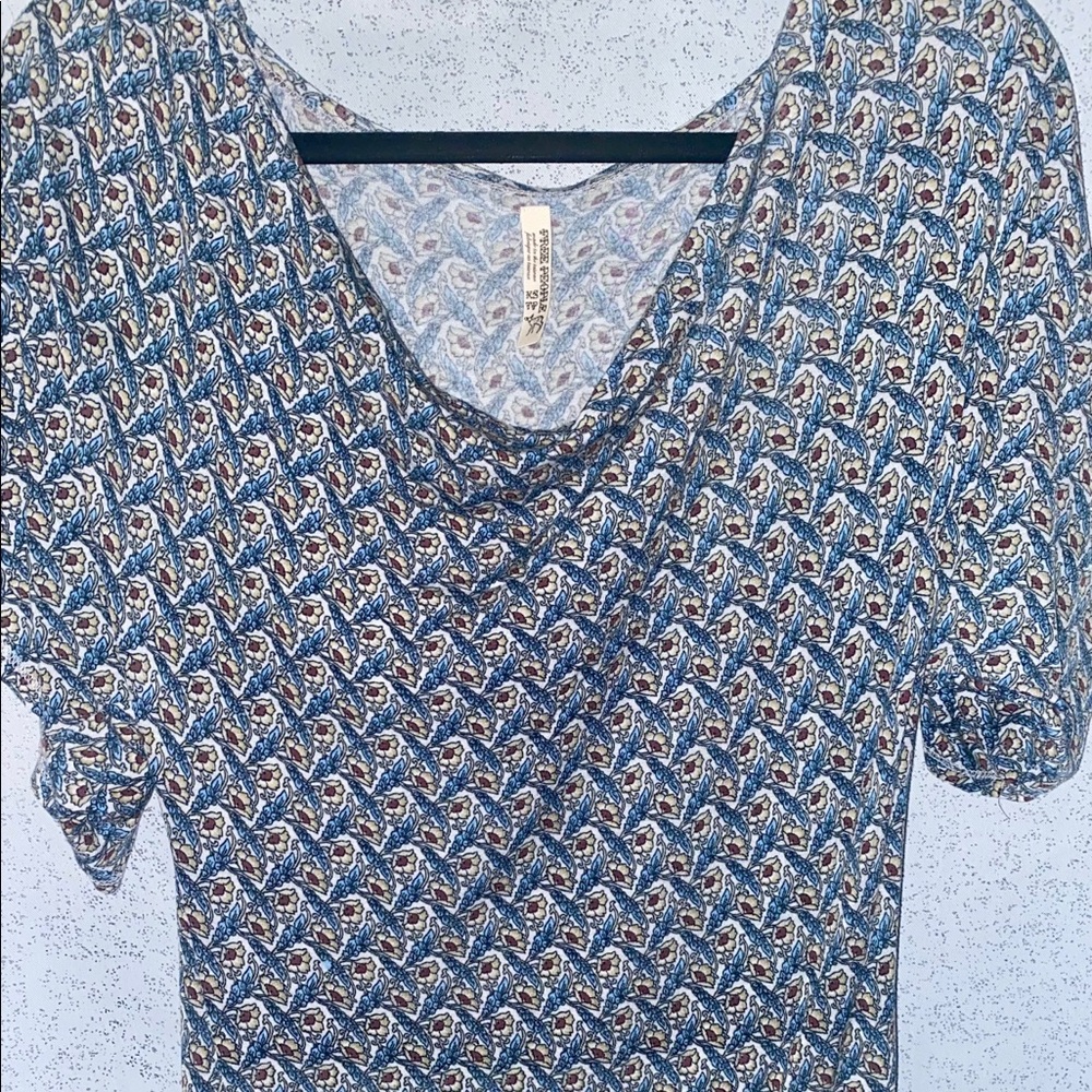 Free People Boatneck Shirt Top Sz Xs